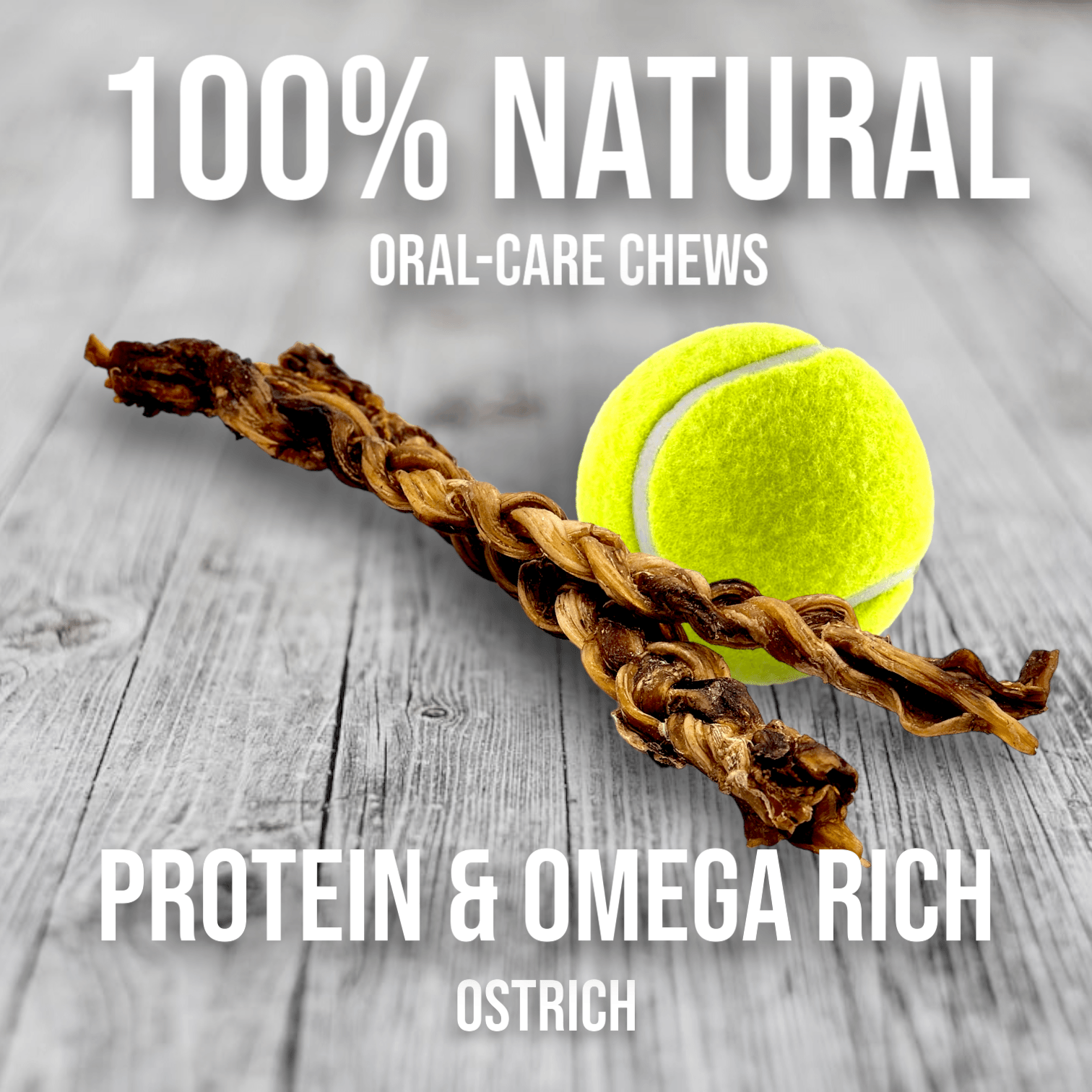 Moderate Chewer Trial Pack — 6 Ostrich Treats for Everyday Chewers