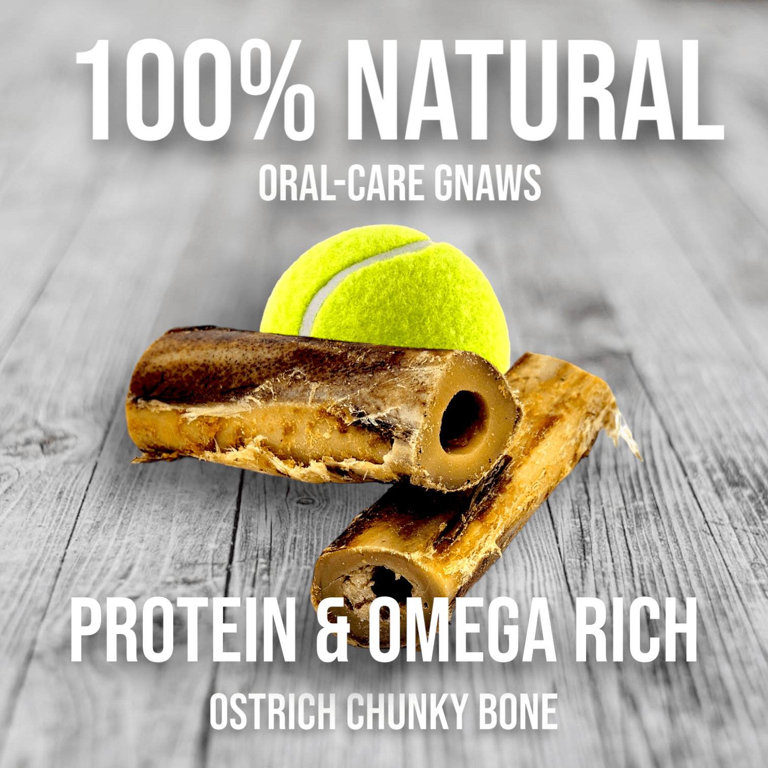 Moderate Chewer Trial Pack — 6 Ostrich Treats for Everyday Chewers