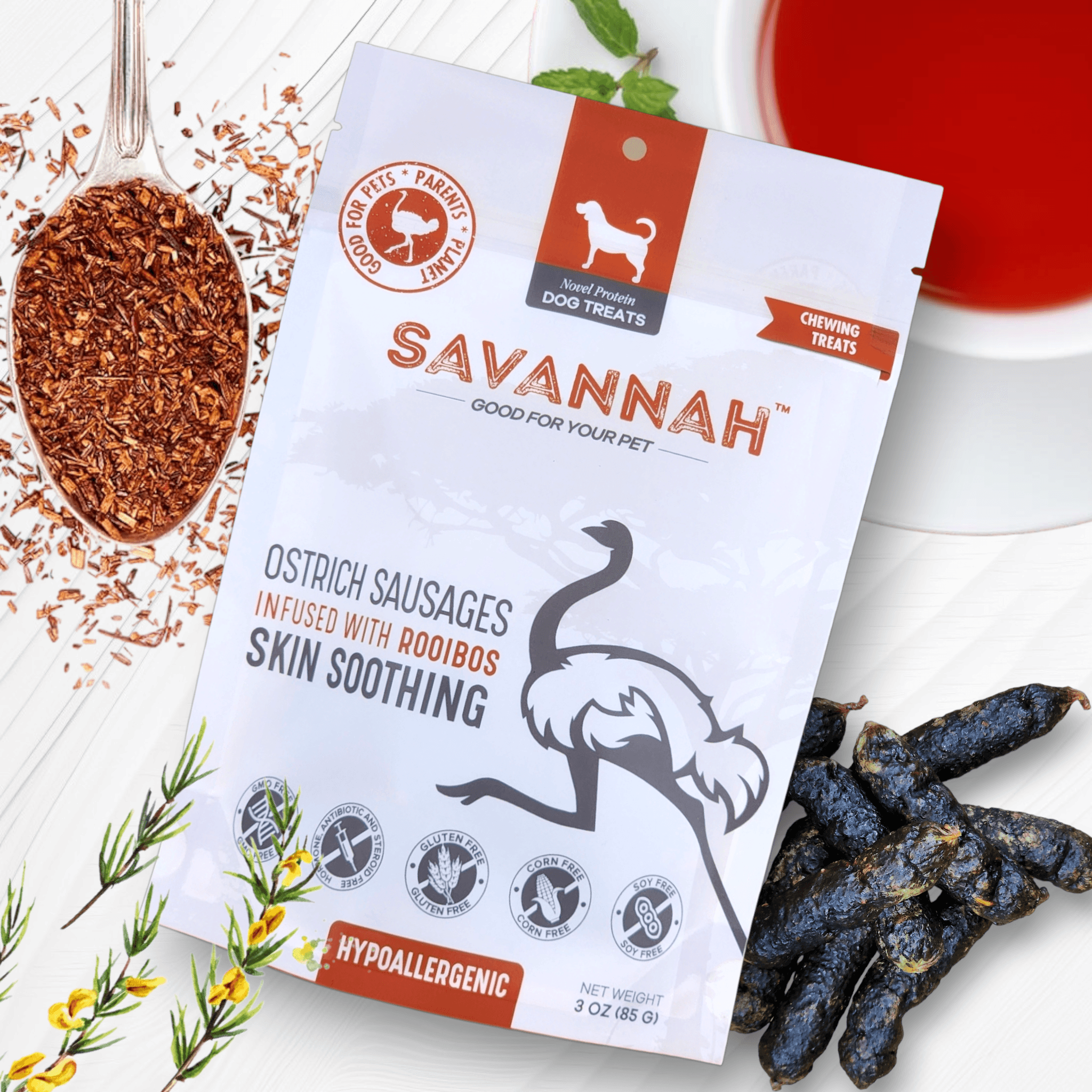 Benefits of Dog Treats Made from Ostrich Meat and Rooibos