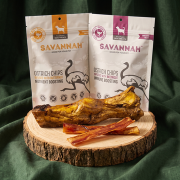 Welcome Pack Light Chewer: Ostrich Foot Bone, Flat Tendon, Butternut and Beetroot Chips