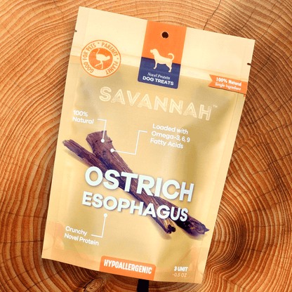 Crunchy Ostrich Esophagus Pieces: The Light & Airy, All-Natural Treat for Small to Medium Dogs