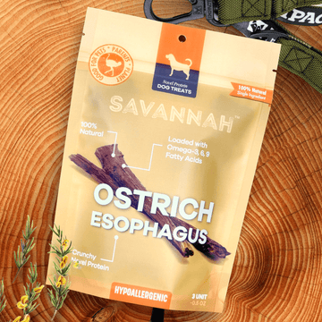 Crunchy Ostrich Esophagus Pieces: The Light & Airy, All-Natural Treat for Small to Medium Dogs