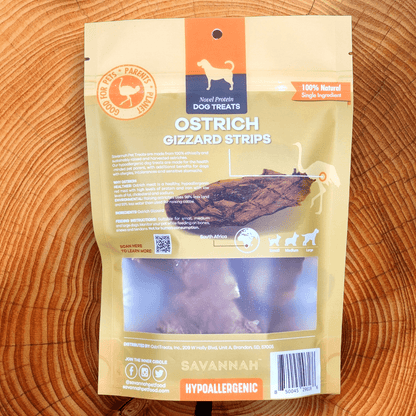 Chewy Ostrich Gizzard Strips: The Protein & Omega-3 Rich, Natural Dog Chew Treat