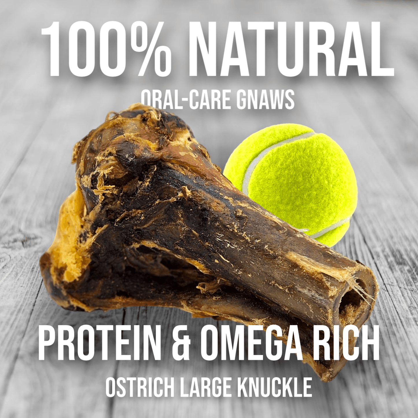 Large Ostrich Knuckle (5.5" x 5"): The Ultimate Chew for Moderate & Power Chewers